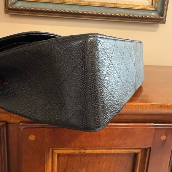 Chanel Black Caviar Jumbo Classic Double Flap with GHW - Picture 10 of 11